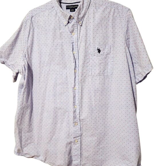 U.S. Polo Assn. Other - Us Polo assn Mens Shirt Size 2XLT Light Lavender Color With Red Polka Dot